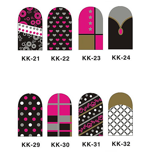 12PCS 3D полным покрытием Nail Art Наклейки металла серии (№ 4, разных цветов)