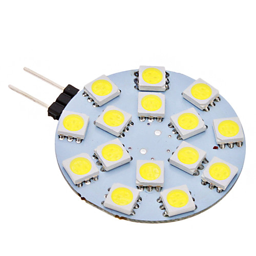 G4 2W 15x5050SMD 120-150LM 6000-6500K Белый свет природных Светодиодные пятно лампы (AC 12)