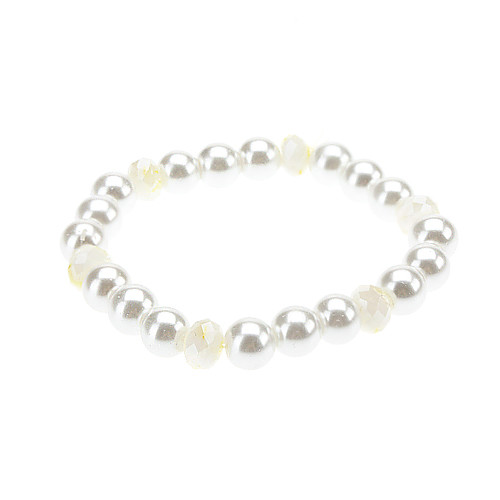 Pure White Pearl Кристалл браслет