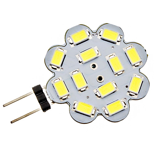 G4 12x5730SMD 3W 240-270LM 6000-6500K Природный белый свет светодиодных шарика пятна (DC 12V)