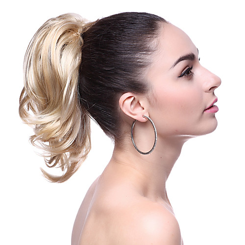 Высший сорт Синтетические короткие светлые волнистые Ponytail