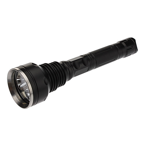5 режимный светодиодный фонарик 3xCree XM-L T6 (4000LM, 2x18650, черный)