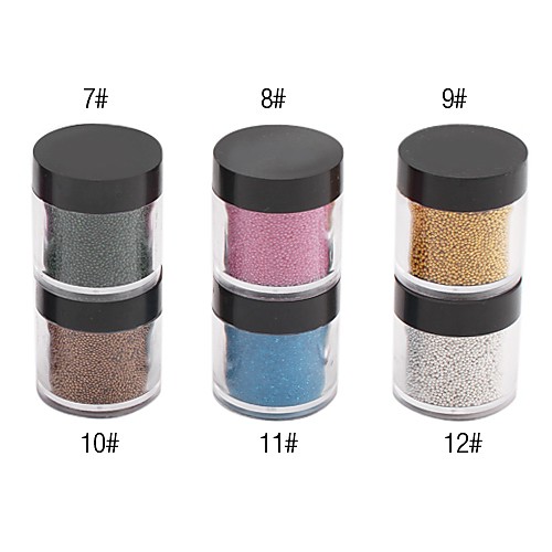 Икра Top Coat Nail Art Декорация № 7-13 (1шт, разных цветов)