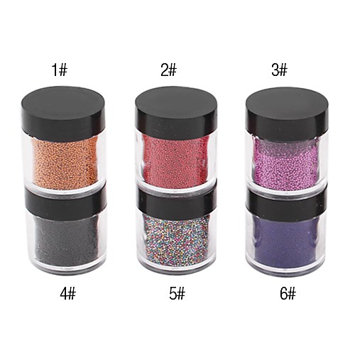 Икра Top Coat Nail Art Декорация No.1-6 (1шт, разных цветов)
