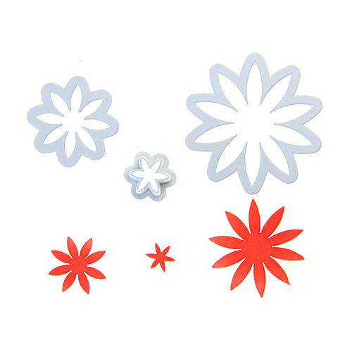 Daisy Flower Торт Cutter комплекте из 3 штук