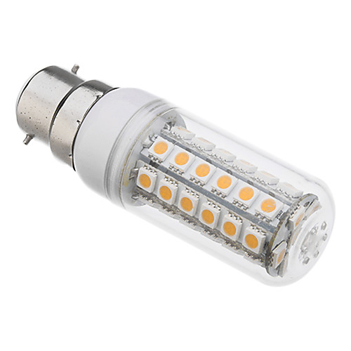 B22 8W 3000K 650LM 48x5050SMD теплый белый свет мозоли СИД лампы (220)