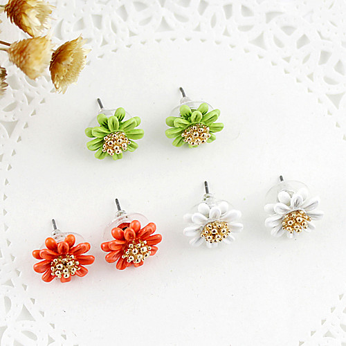 Корея Стиль Многослойные цветка перлы серьги стержня (разных цветов)