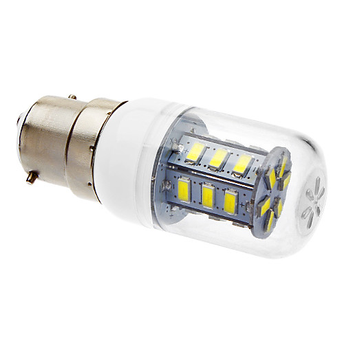 B22 24x5730SMD 4W 330-380LM 6000K Холодный белый свет светодиодных кукурузы лампа (110/220V-240V)