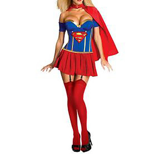 Sexy Super Man Superwoman Supergirl девушка взрослая женщина Halloween Costume (2шт)