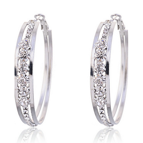 Мода сплава коготь серьги Хооп Rhinestone