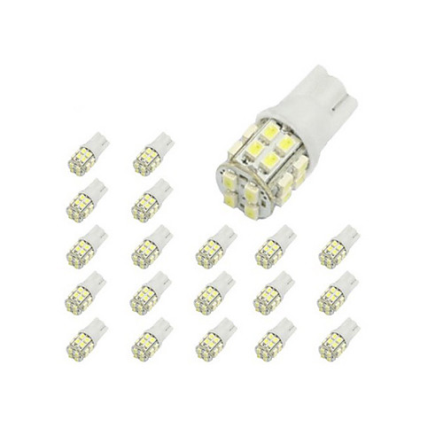 10 x T10 20-SMD 1210, светодиоды для автомобилей, белый свет, 194 168 2825 W5W