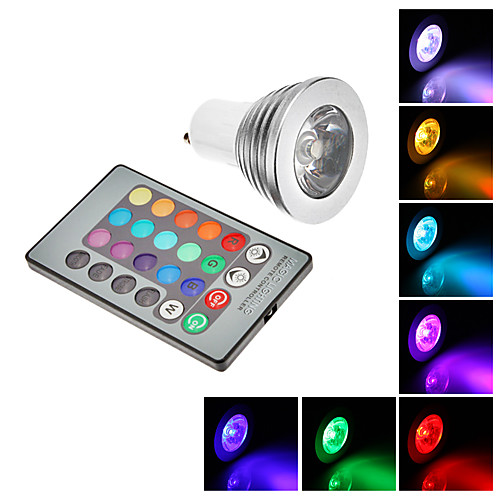 Точечная светодиодная лампа-спот GU10 3W RGB (85-265В)