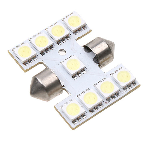 9 СИД 5050 SMD 31mm салона Купол гирлянда Белый лампочки