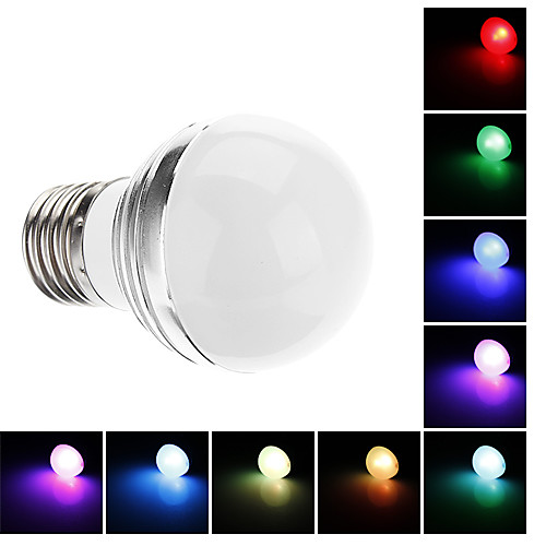 Лампа светодиодная шарообразная E27 3W 180LM RGB свет (AC 85-265В)