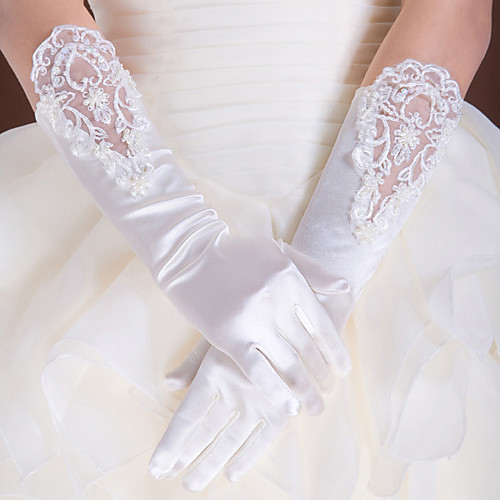 

Lace / Satin / Polyester Elbow Length Glove Classical / Bridal Gloves / Party / Evening Gloves With Solid