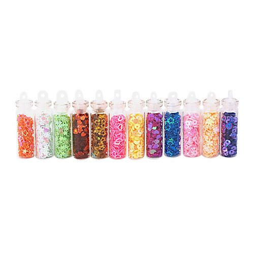 12PCS Multi-стиле в форме звезды украшениями ногтей