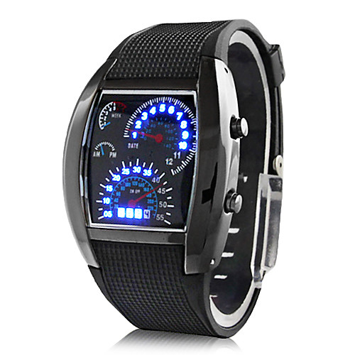 

Men's Wrist Watch Digital Watch Digital Rubber Black Calendar / date / day Creative Digital Dark Blue Brown Light Blue Two Years Battery Life / Panasonic CR2032