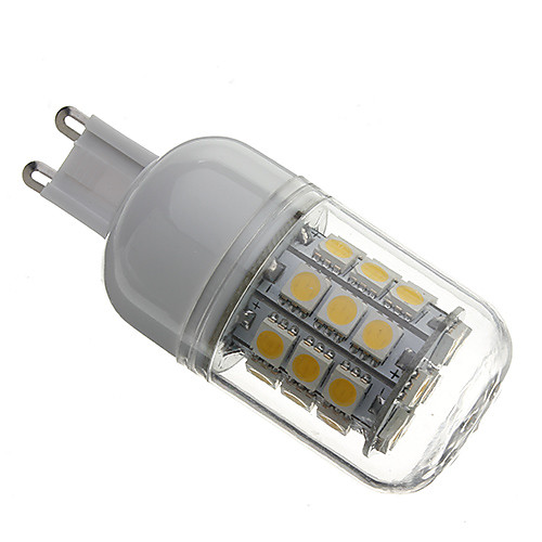 G9 3,5 Вт 30x5050smd 300-330lm 3000-3500K теплый белый свет с крышкой мозоли СИД лампочки (AC 110-130/ac 220-240)