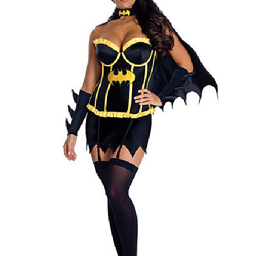 Sexy Batgirl Batman Необычные Хэллоуин костюмы и маски (4pieces)