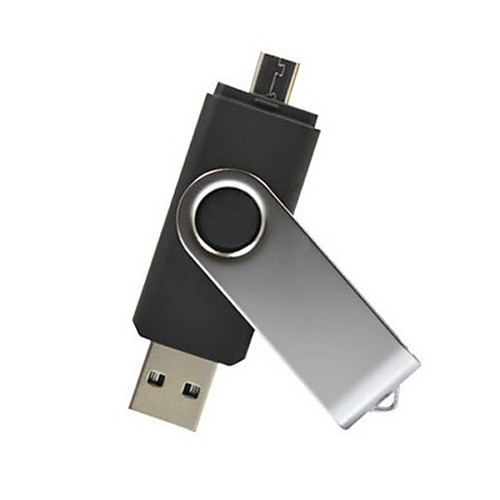 

32 Гб флешка диск USB USB 2.0 / Micro USB пластик Без шапочки-основы / Вращающийся, Белый