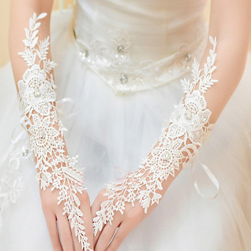 

Lace / Polyester Elbow Length Glove Classical / Bridal Gloves / Party / Evening Gloves With Solid