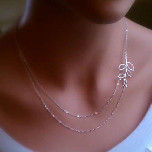Women's Layered Necklace Leaf Ladies Double-layer Alloy Gold Silver Necklace Jewelry For
Women's Layered Necklace Leaf Ladies Double-layer Alloy Gold Silver Necklace Jewelry For