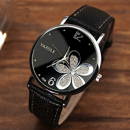 

Women's Ladies Wrist Watch Quartz Quilted PU Leather Black / Brown Casual Watch Analog Flower Fashion - 1# 2# 3# One Year Battery Life / Stainless Steel / SSUO 377