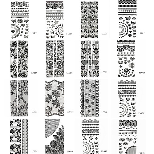 10 pcs Lace Stickers nail art Manicure Pedicure Lovely Metallic / Flower / Punk
10 pcs Lace Stickers nail art Manicure Pedicure Lovely Metallic / Flower / Punk