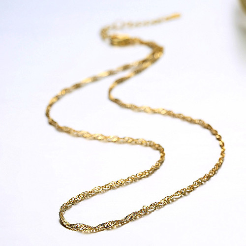 Chain Necklace Ladies Fashion Copper Gold Plated Yellow Gold Golden Necklace Jewelry For Party Daily Casual Work
Chain Necklace Ladies Fashion Copper Gold Plated Yellow Gold Golden Necklace Jewelry For Party Daily Casual Work