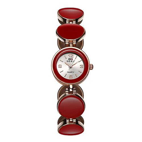 SOXY Women's Bracelet Watch Quartz Black / White / Red 30 m Casual Watch / Analog Ladies Casual Fashion Elegant Dress Watch - White Black Red One Year Battery Life / SODA AG4
SOXY Women's Bracelet Watch Quartz Black / White / Red 30 m Casual Watch / Analog Ladies Casual Fashion Elegant Dress Watch - White Black Red One Year Battery Life / SODA AG4