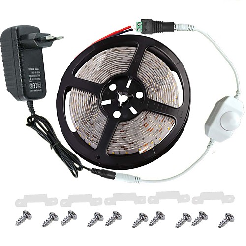 

KWB 5m Light Sets 300 LEDs 3528 SMD 8mm Warm White / White / Red Remote Control / RC / Cuttable / Dimmable 100-240 V / IP65 / Waterproof / Linkable / Suitable for Vehicles / Self-adhesive