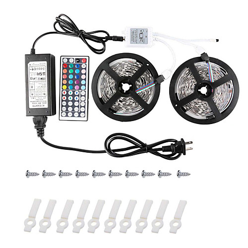 

10m Light Sets Tiktok LED Strip Lights 300 LEDs 5050 SMD 10mm RGB Remote Control / RC / Cuttable / Dimmable 100-240 V / Linkable / Suitable for Vehicles / Self-adhesive / Color-Changing / IP44