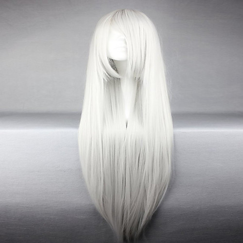 american style high quality synthetic vocaloid haku silvery white long straight cosplay wig Halloween
american style high quality synthetic vocaloid haku silvery white long straight cosplay wig Halloween
