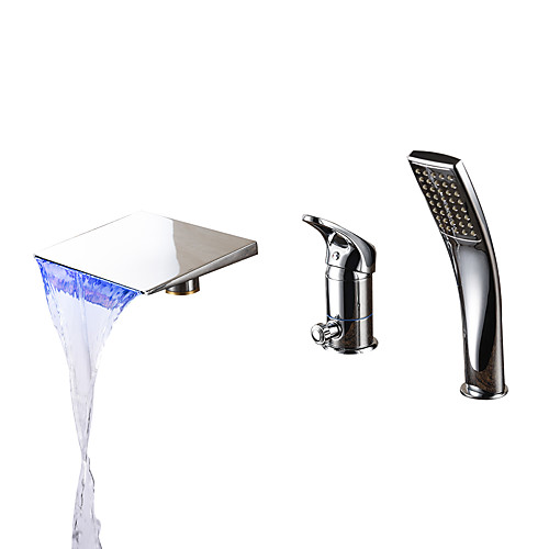 Bathtub Faucet - Contemporary Chrome Roman Tub Ceramic Valve Bath Shower Mixer Taps / Brass / Single Handle Three Holes
Bathtub Faucet - Contemporary Chrome Roman Tub Ceramic Valve Bath Shower Mixer Taps / Brass / Single Handle Three Holes