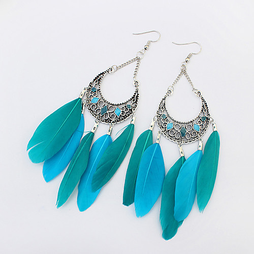 Women's Drop Earrings Chandelier Ladies European Fashion Native American Feather Earrings Jewelry Green / Rainbow / Khaki For Party
Women's Drop Earrings Chandelier Ladies European Fashion Native American Feather Earrings Jewelry Green / Rainbow / Khaki For Party