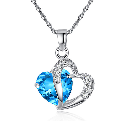 Women's Crystal Pendant Necklace faceter Heart Love Interlocking Elegant European Euramerican Gemstone Zircon Cubic Zirconia Light Brown Purple Pink Light Blue Necklace Jewelry For Party Anniversary
Women's Crystal Pendant Necklace faceter Heart Love Interlocking Elegant European Euramerican Gemstone Zircon Cubic Zirconia Light Brown Purple Pink Light Blue Necklace Jewelry For Party Anniversary