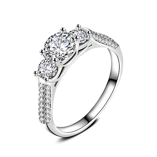 Band Ring Ring Engagement Ring Cubic Zirconia White Zircon Silver Wedding Party Jewelry
Band Ring Ring Engagement Ring Cubic Zirconia White Zircon Silver Wedding Party Jewelry