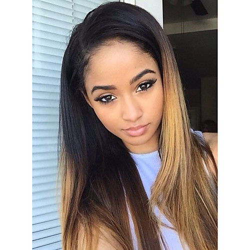 Unprocessed Human Hair Glueless Lace Front / Lace Front Wig Brazilian Hair Wig 130% Ombre Hair / Natural Hairline / African American Wig Women's Long Human Hair Lace Wig / Straight
Unprocessed Human Hair Glueless Lace Front / Lace Front Wig Brazilian Hair Wig 130% Ombre Hair / Natural Hairline / African American Wig Women's Long Human Hair Lace Wig / Straight