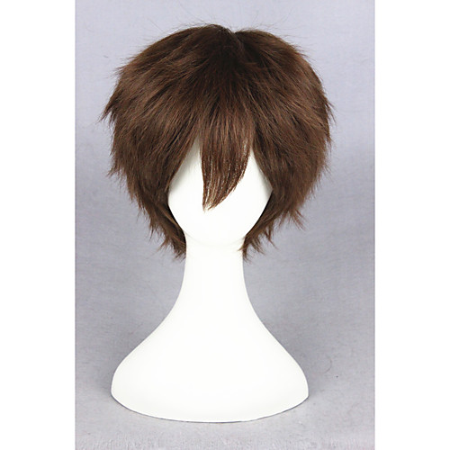 

short brown super master synthetic 12inch anime cosplay hair wig cs 223c Halloween