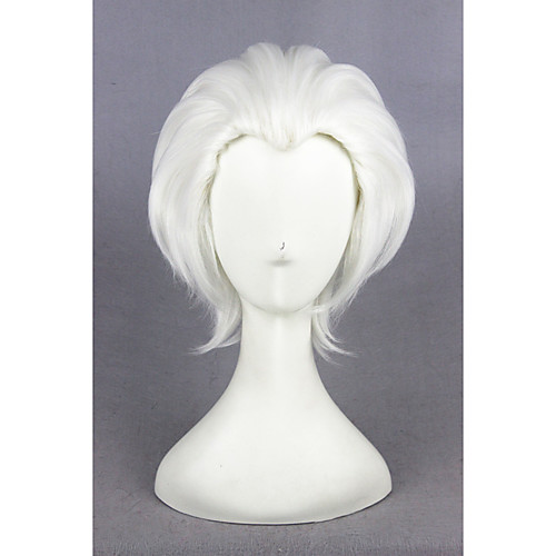 

short fate stay night wig shirou emiya archer wig cosplay white synthetic 12inch anime cosplay hair wig cs 216c Halloween