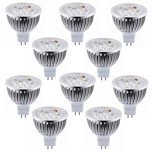 

10 шт. 5.5 W 450-500 lm MR16 Точечное LED освещение 4 Светодиодные бусины Высокомощный LED Декоративная Тёплый белый Холодный белый 12 V / RoHs