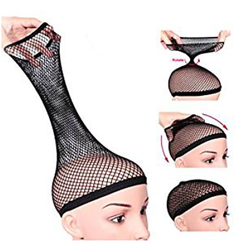 5pcs lot new fishnet wig cap stretchable hair net snood weaving open end to...