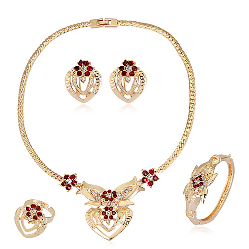 Women's Stud Earrings Bracelet Necklace / Ring Heart Fashion Euramerican Rhinestone Earrings Jewelry Gold For Wedding Party Anniversary Birthday Gift Daily / Rings / Bracelets & Bangles
Women's Stud Earrings Bracelet Necklace / Ring Heart Fashion Euramerican Rhinestone Earrings Jewelry Gold For Wedding Party Anniversary Birthday Gift Daily / Rings / Bracelets & Bangles