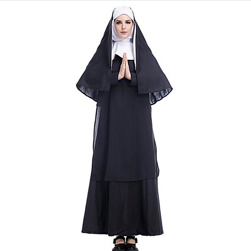 Nun Cosplay Costume Career Costumes Women's Christmas Halloween Carnival Festival / Holiday Blue / White Women's Female Carnival Costumes Solid Color / Dress / Headwear / Dress / Headwear
Nun Cosplay Costume Career Costumes Women's Christmas Halloween Carnival Festival / Holiday Blue / White Women's Female Carnival Costumes Solid Color / Dress / Headwear / Dress / Headwear