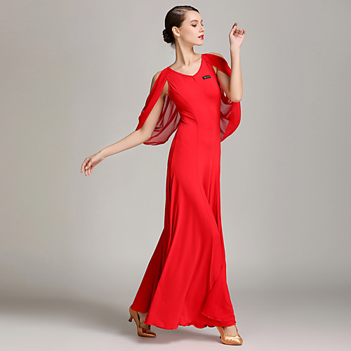 Ballroom Dance Women's Performance Chiffon Satin / Crystal Cotton / Tulle Pendant Sleeveless Natural Dress
Ballroom Dance Women's Performance Chiffon Satin / Crystal Cotton / Tulle Pendant Sleeveless Natural Dress