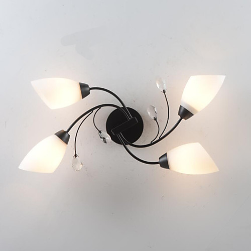 4-Light Потолочные светильники Рассеянное освещение Окрашенные отделки Металл Стекло Антибликовая, Мини 220 Вольт / 110 Вольт / E26 / E27
4-Light Потолочные светильники Рассеянное освещение Окрашенные отделки Металл Стекло Антибликовая, Мини 220 Вольт / 110 Вольт / E26 / E27
