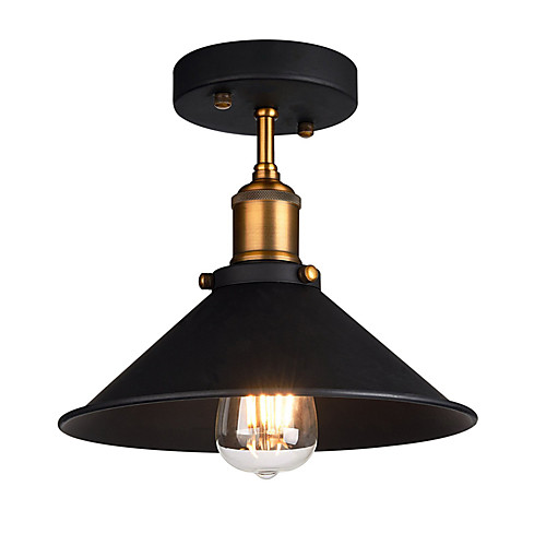 

диаметр 26см промышленный потолочный светильник полупрозрачный старинный металлический 1-светлый потолочный светильник столовая кухонная лампа