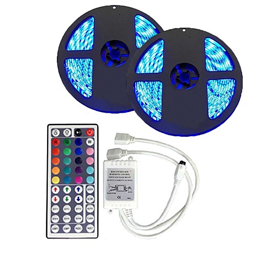 

10m Light Sets Tiktok LED Strip Lights 300 LEDs 5050 SMD 10mm RGB Remote Control / RC / Cuttable / Dimmable 12 V / Linkable / Self-adhesive / Color-Changing / IP44