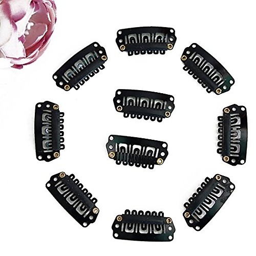 

20pcs Black Color Wire Wig Combs Plastic Clips For hair full Lace Wigs Cap Accessories