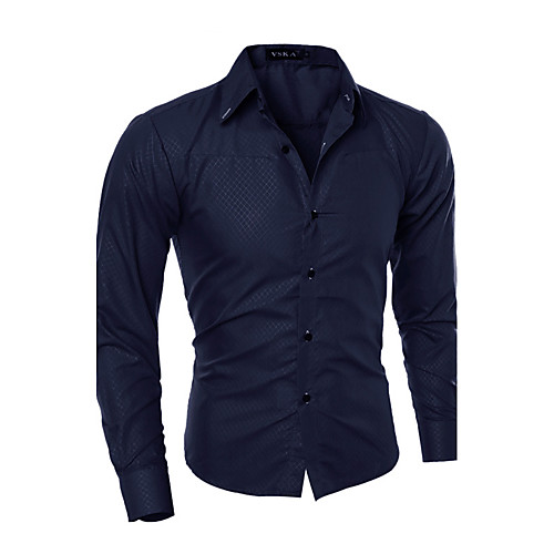 Men's Solid Colored Slim Shirt - Cotton Business Daily Going out Weekend Classic Collar White / Black / Red / Royal Blue / Navy Blue / Summer / Fall / Long Sleeve
Men's Solid Colored Slim Shirt - Cotton Business Daily Going out Weekend Classic Collar White / Black / Red / Royal Blue / Navy Blue / Summer / Fall / Long Sleeve